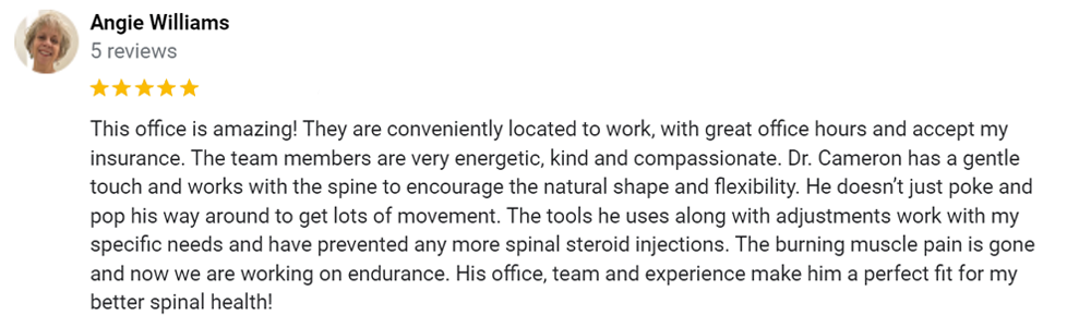 Chiropractic Nashville TN Testimonial