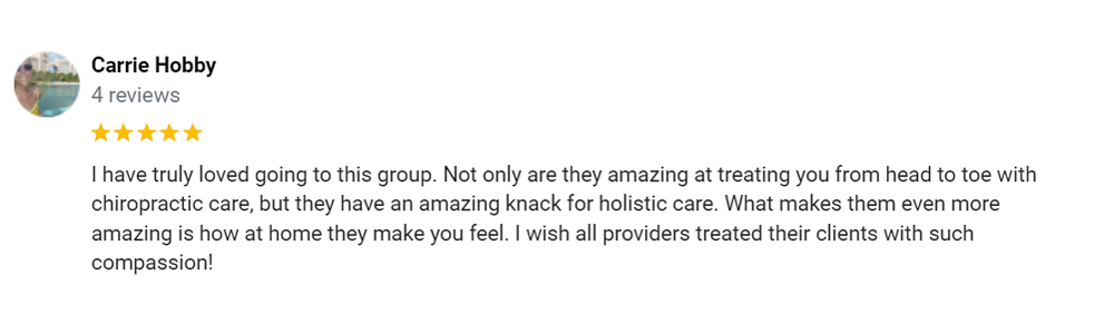 Chiropractic Nashville TN Testimonial